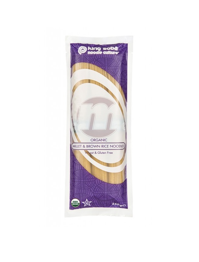 Βιολογικά Noodles Από Κεχρί και Καφέ Ρύζι KING SOBA