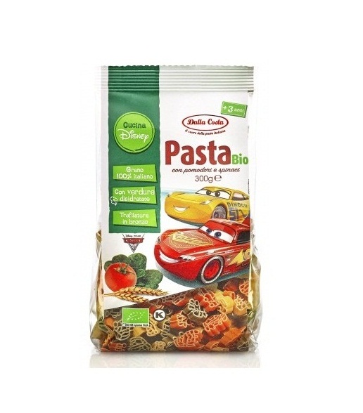Ζυμαρικά Τρίχρωμα Αυτοκινητάκια Disney BIO 300γρ
