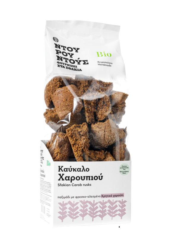 Σφακιανό Παξιμάδι Με Καύκαλο Χαρουπιού ΒΙΟ 600γρ ΝΤΟΥΡΟΥΝΤΟΥΣ