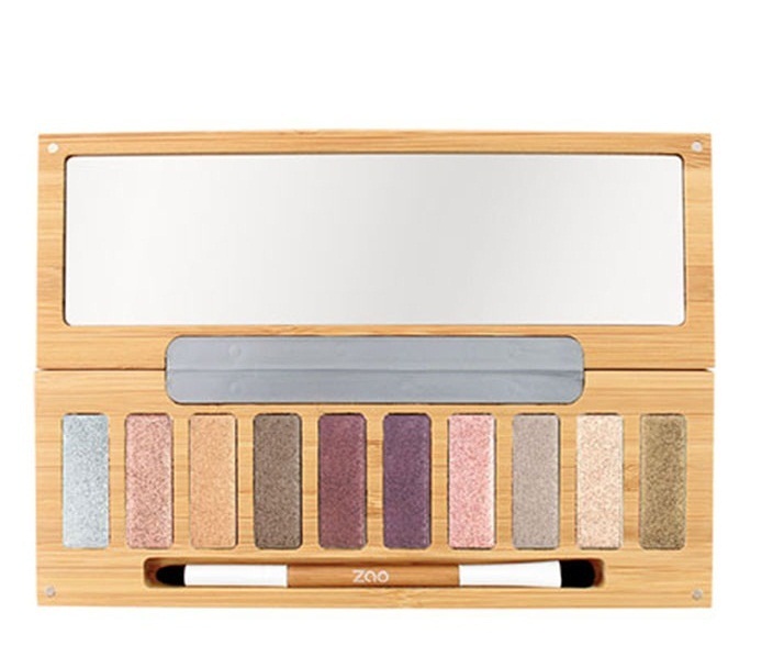 Παλέτα Βιολογικών Σκιών Ultra Shinny 10x1.3gr ZAO ORGANIC MAKE UP