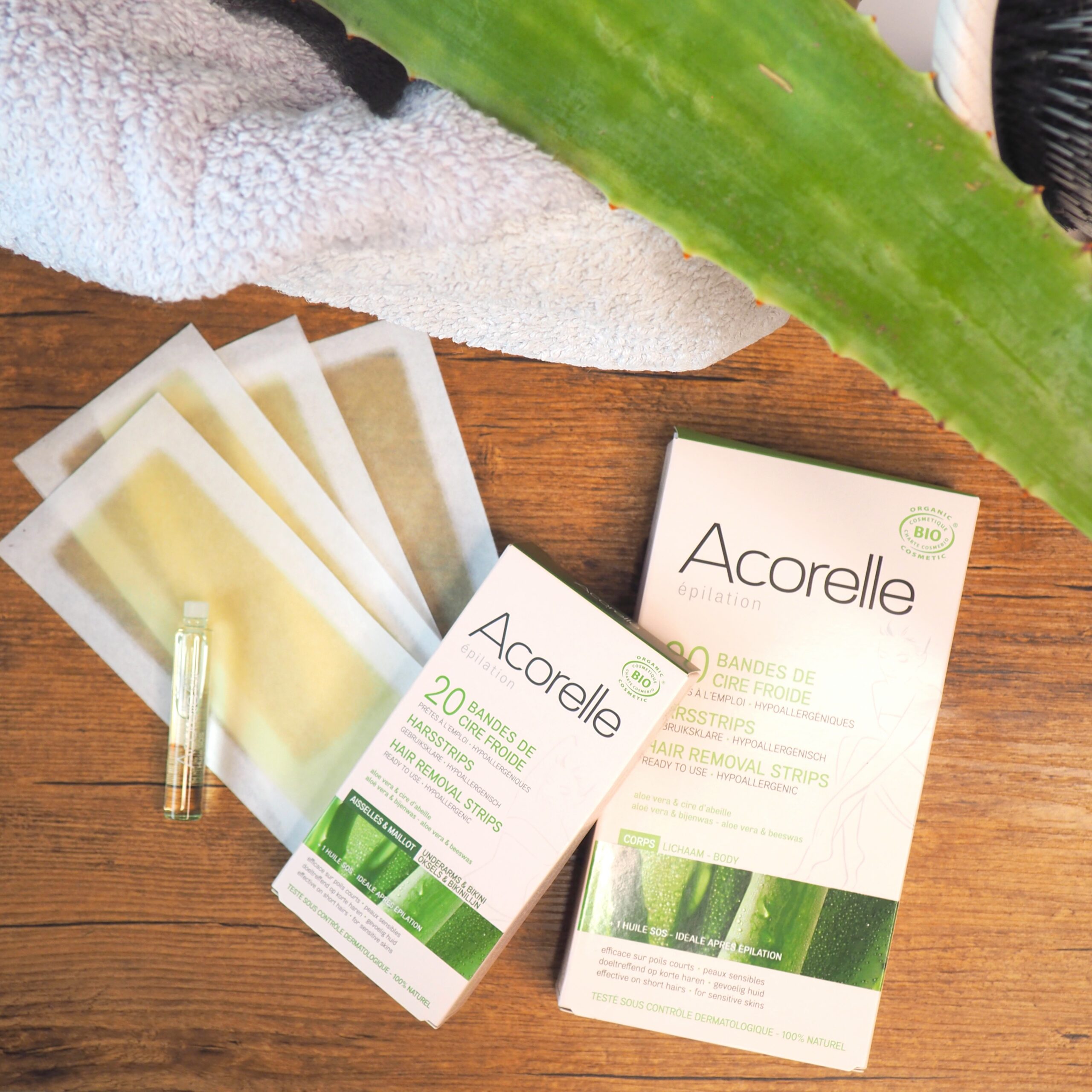 Βιολογικό κρύο κερί αποτρίχωσης προσώπου, 20 ταινίες ACORELLE ORGANIC