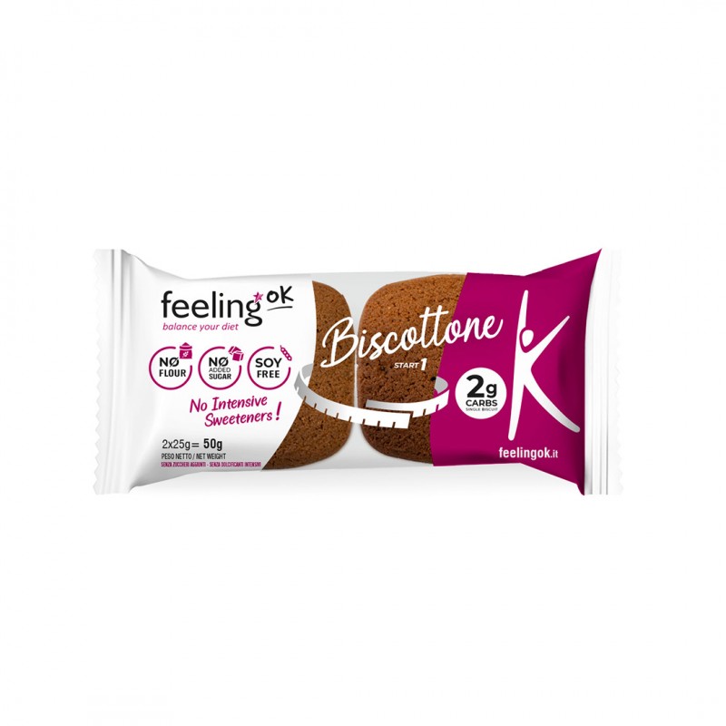 Μπισκότα με κακάο Biscottone LowCarb FeelingOk (2x25g)