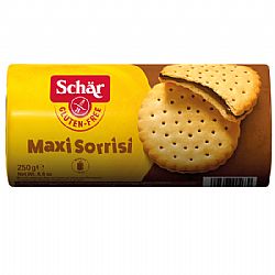 Μπισκότα 'Maxi Sorrisi' με γέμιση Κακάο Χωρίς Γλουτένη 250γρ SCHAR